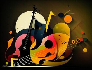 Jazz in simple abstract style 