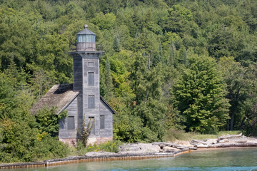Fototapeta na wymiar Old East Channel Lighthouse