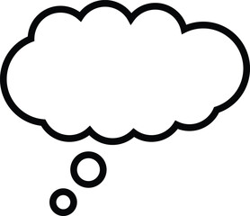 speech bubble cloud icon . trendy think bubble in flat style. bubble cloud icon line art. vector illustration

