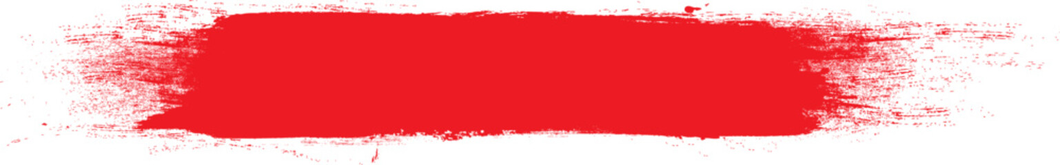 Obraz na płótnie Canvas Red brush stroke isolated on background. Paint brush stroke vector for red ink paint, grunge design element, dirt banner, watercolor design, dirty texture. Trendy brush stroke, vector illustration