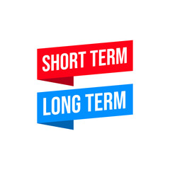 Long Short Term Duration Icon Label Sign Design Vector