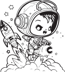 Astronauta y cohete © Antonio