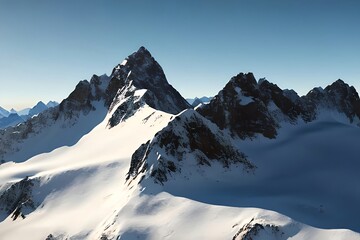 Fototapeta na wymiar beautiful mountain isolated on white background. Generative AI