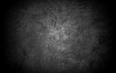Old wall texture cement dark black gray background abstract grey color design are light with white gradient background.