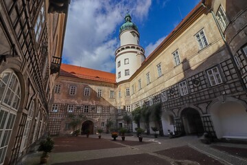 Fototapeta na wymiar The architecture of the castle at Nove Mesto nad Metuji, Czech republic