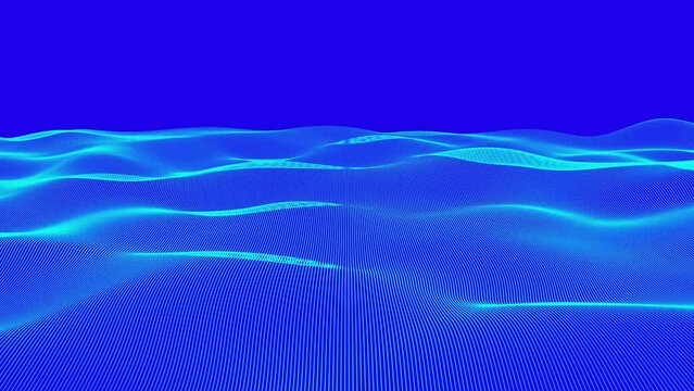 abstract water blue color wave squire particles motion background