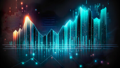 Stock Market Analysis - Abstract Background Illustration - Generative AI