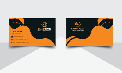 Corporate template business card  Design. Clean advertising design. Business card layout with modern design. Double sided business card design. Visiting card professional unique business card design. 