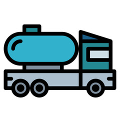 tanker truck filled outline icon style