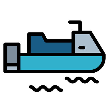 recommend clip art: jet ski filled outline icon style