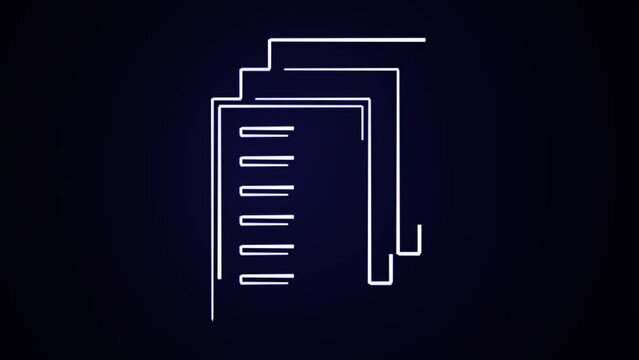 Wingding font neon animation