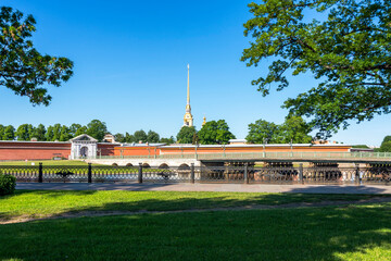View of the Peter and Paul Fortress in St. Petersburg, Russia