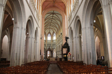 saint-corentin cathedral in quimper in brittany (france)