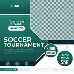 Sports Tournament Championship Competition Social Media Square Flyer Template for Different Social Media Platform