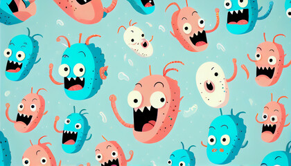 Obraz premium seamless pattern with monsters