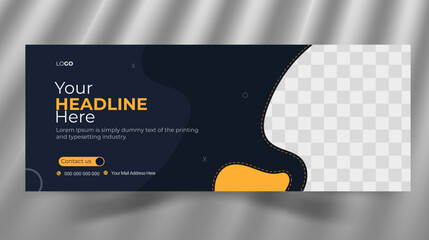 Obraz premium Modern and minimalist email signature or email footer template design layout. Personal business web social media cover 