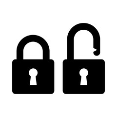padlock icon vector logo template, secure icon