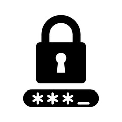 padlock icon vector logo template, secure icon