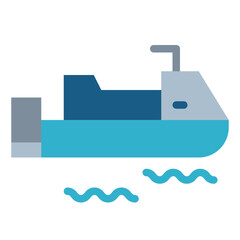 jet ski flat icon style