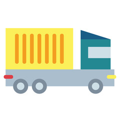 lorry flat icon style