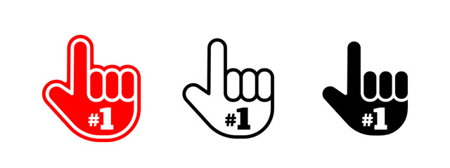 Foam fingers, number one and best illustration