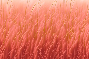 Fototapeta premium Abstract red color grass background. Colored background. Generative AI