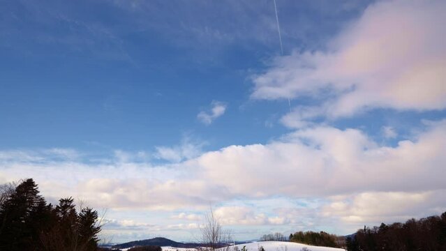Timelapse Clouds in Winter.