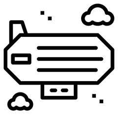 zeppelin line icon style © smalllike