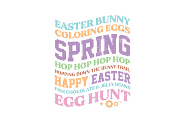 Retro Easter Quotes Typography T shirt Design