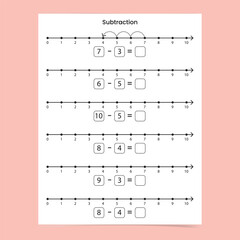 Subtraction Worksheet 1st Grade