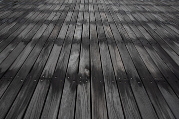Wooden pier background texture with perspective