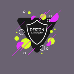 Shield, a symbol of protection and reliability. Composition of graphic elements.