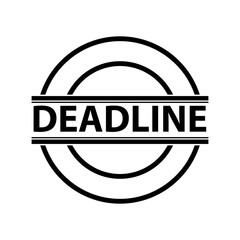 Deadline stamp icon vector logo design template