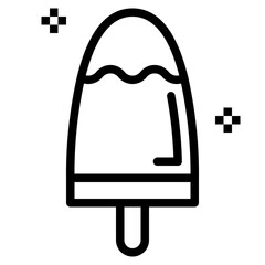 ice cream line icon style
