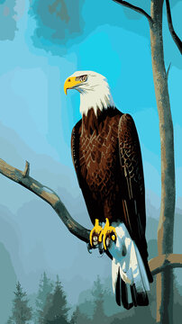Eagle bird, Orleans, 3d vector image.