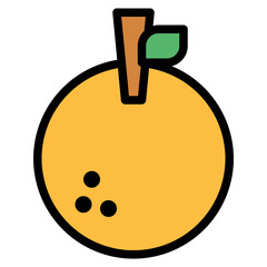 orange filled outline icon style