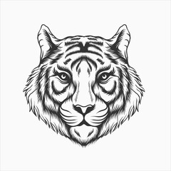 Simple tiger head logo