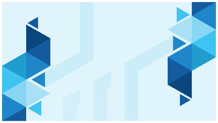 Modern business blue background with triangle shapes