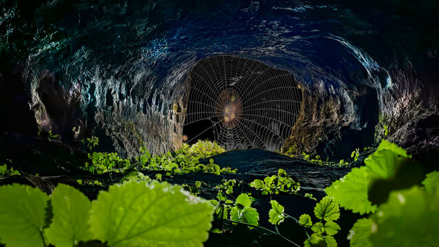 mysterious region of an impenetrable cave