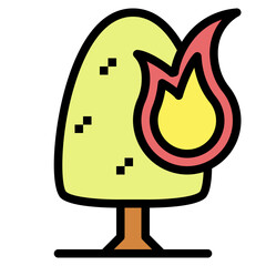 wildfire filled outline icon style
