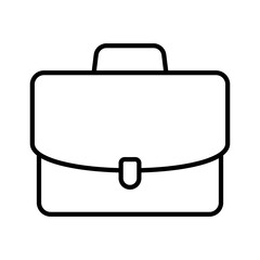 Business bag icon, briefcase vector icon. Suitcase, portfolio symbol, linear style pictogram isolated on white.
