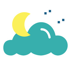 cloudy flat icon style