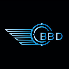 BBD logo, letter logo. BBD blue image on black background. BBD technology Monogram logo design for entrepreneur best business icon.
