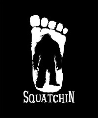 Sasquatch research team bigfoot illustration vector tshirt design