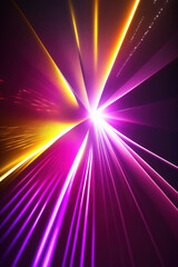 Neon Laser Rays on Dynamic Abstract Backdrop