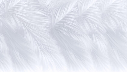 White feather texture abstract background, generative ai