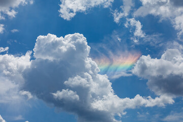 Fototapeta na wymiar Sundog in the Oklahoma sky.