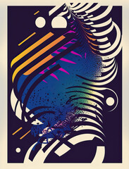 Abstract poster with organic shapes
