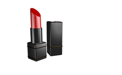 3d render of a red lipstick
