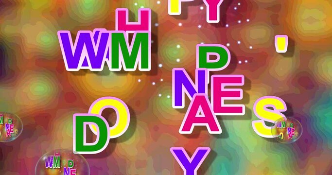 happy Women's day Titles effects video with bubbles effets